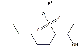 2-Hydroxynonane-3-sulfonic acid potassium salt Struktur