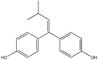 4,4'-(3-Methyl-1-buten-1-ylidene)bis(phenol) Struktur