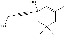 1-(3-Hydroxy-1-propynyl)-3,5,5-trimethyl-2-cyclohexen-1-ol Struktur