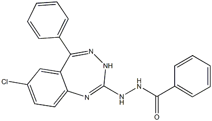 N'-(7-Chloro-5-phenyl-3H-1,3,4-benzotriazepin-2-yl)benzhydrazide Struktur