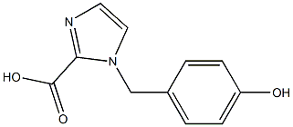 1-(4-Hydroxybenzyl)-1H-imidazole-2-carboxylic acid Struktur