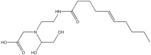 N-(1,2-Dihydroxyethyl)-N-[2-(5-decenoylamino)ethyl]aminoacetic acid Struktur