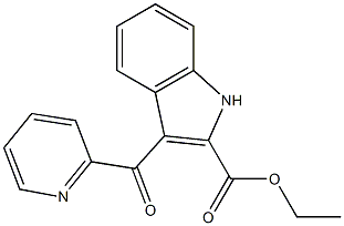 3-[(2-Pyridinyl)carbonyl]-1H-indole-2-carboxylic acid ethyl ester Struktur