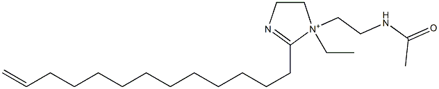 1-[2-(Acetylamino)ethyl]-1-ethyl-2-(12-tridecenyl)-2-imidazoline-1-ium Struktur