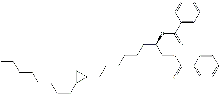 (2R)-8-(2-Octylcyclopropyl)-1,2-octanediol dibenzoate Struktur