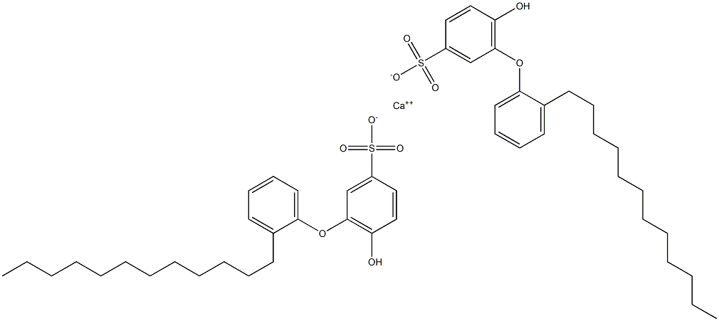 Bis(6-hydroxy-2'-dodecyl[oxybisbenzene]-3-sulfonic acid)calcium salt Struktur