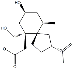 (2R,5S,6S,8S,10R)-8-Hydroxy-10-methyl-2-(1-methylethenyl)spiro[4.5]decane-6-methanol 6-acetate Struktur