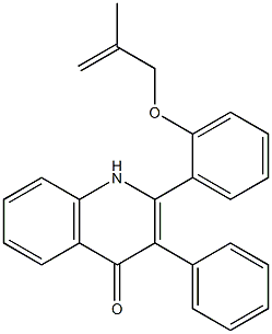 2-[2-(2-Methyl-2-propenyloxy)phenyl]-3-phenylquinolin-4(1H)-one Struktur