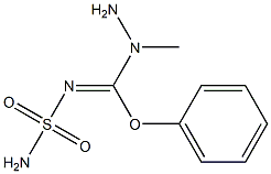 N-Sulfamoyl[phenoxy(1-methylhydrazino)methan]imine Struktur