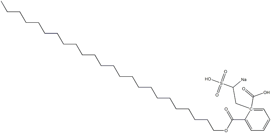 Phthalic acid 1-tetracosyl 2-(2-sodiosulfoethyl) ester Struktur