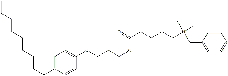 N,N-Dimethyl-N-benzyl-N-[4-[[3-(4-nonylphenyloxy)propyl]oxycarbonyl]butyl]aminium Struktur