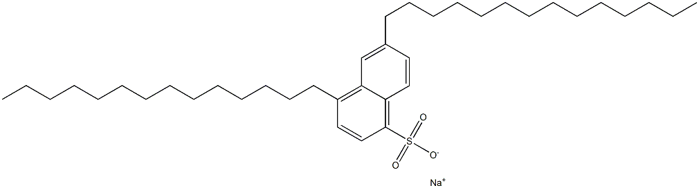 4,6-Ditetradecyl-1-naphthalenesulfonic acid sodium salt Struktur