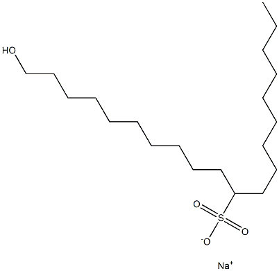 20-Hydroxy-10-icosanesulfonic acid sodium salt Struktur