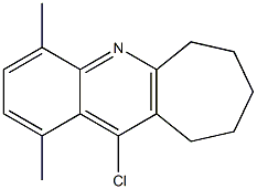 7,8,9,10-Tetrahydro-11-chloro-1,4-dimethyl-6H-cyclohepta[b]quinoline Struktur