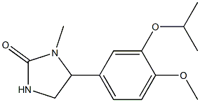 3-Methyl-4-[3-isopropyloxy-4-methoxyphenyl]-2-imidazolidone Struktur