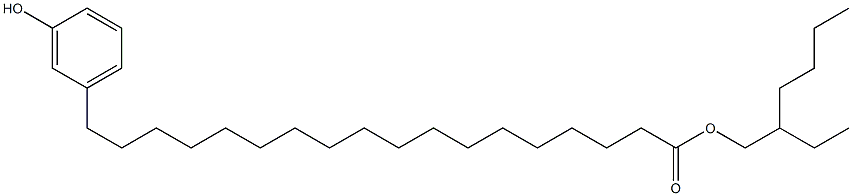 18-(3-Hydroxyphenyl)stearic acid 2-ethylhexyl ester Struktur