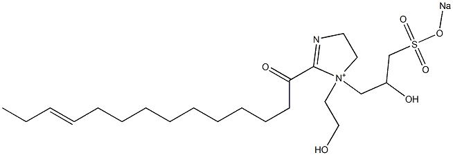 1-(2-Hydroxyethyl)-1-[2-hydroxy-3-(sodiooxysulfonyl)propyl]-2-(11-tetradecenoyl)-2-imidazoline-1-ium Struktur