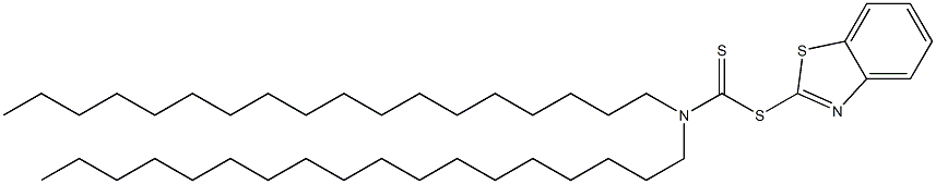 N,N-Distearylthiocarbamoyl 2-benzothiazolyl sulfide Struktur