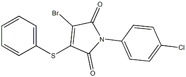 1-(4-Chlorophenyl)-3-phenylthio-4-bromo-1H-pyrrole-2,5-dione Struktur