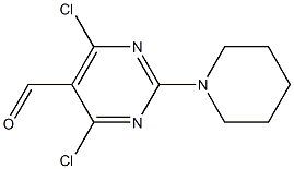 4,6-Dichloro-2-piperidinopyrimidine-5-carbaldehyde Struktur