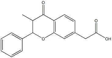 3-Methyl-4-oxo-2-phenylchroman-7-yl=acetate Struktur