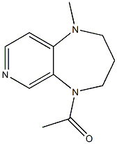 5-Acetyl-2,3,4,5-tetrahydro-1-methyl-1H-pyrido[3,4-b][1,4]diazepine Struktur