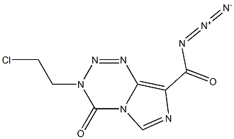 3-(2-Chloroethyl)-3,4-dihydro-4-oxoimidazo[5,1-d]-1,2,3,5-tetrazine-8-carboxylic acid azide Struktur