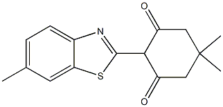 2-(6-Methylbenzothiazol-2-yl)-5,5-dimethylcyclohexane-1,3-dione Struktur