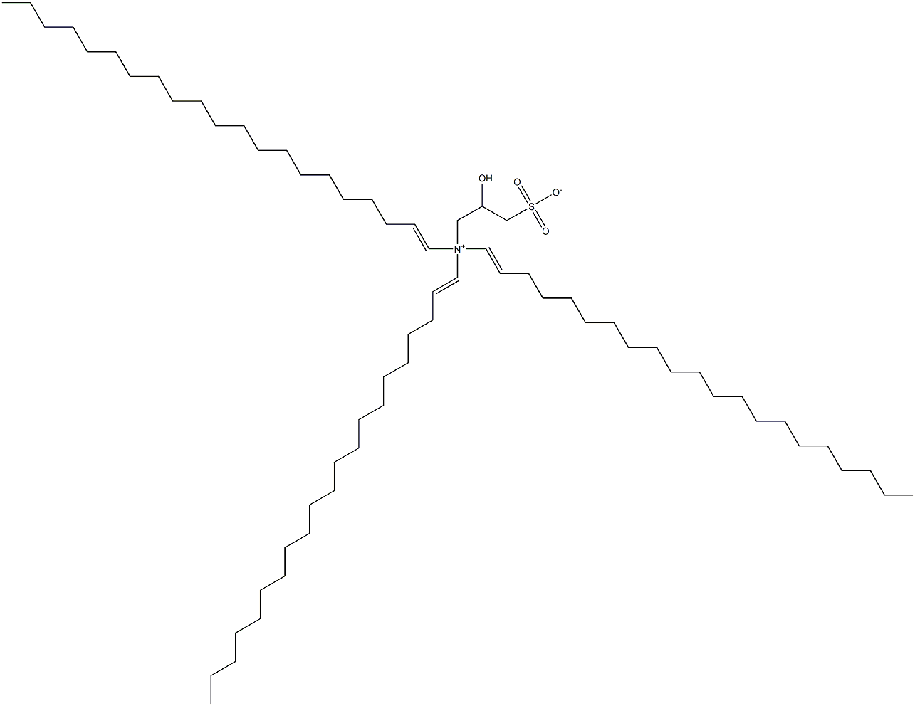 N,N-Di(1-henicosenyl)-N-(2-hydroxy-3-sulfonatopropyl)-1-henicosen-1-aminium Struktur