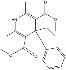 1,4-Dihydro-4-ethyl-2,6-dimethyl-4-phenylpyridine-3,5-dicarboxylic acid dimethyl ester Struktur