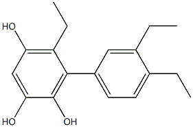 5-Ethyl-6-(3,4-diethylphenyl)benzene-1,2,4-triol Struktur