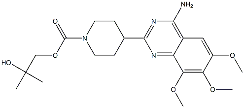 4-(4-Amino-6,7,8-trimethoxy-2-quinazolinyl)-1-piperidinecarboxylic acid 2-hydroxy-2-methylpropyl ester Struktur