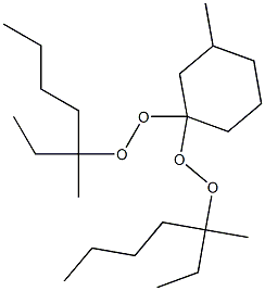 3-Methyl-1,1-bis(1-ethyl-1-methylpentylperoxy)cyclohexane Struktur