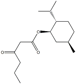 3-Oxohexanoic acid (1R,3R,4S)-p-menth-3-yl ester Struktur