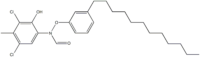 2-(3-Dodecylphenoxyformylamino)-4,6-dichloro-5-methylphenol Struktur