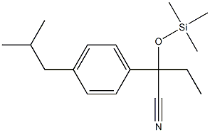 2-(4-Isobutylphenyl)-2-(trimethylsilyloxy)butyronitrile Struktur