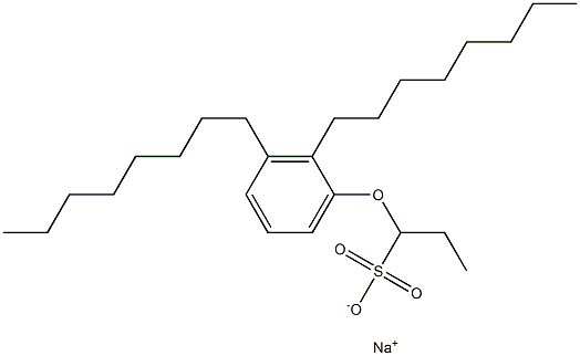 1-(2,3-Dioctylphenoxy)propane-1-sulfonic acid sodium salt Struktur