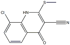 1,4-Dihydro-8-chloro-2-methylthio-4-oxoquinoline-3-carbonitrile Struktur