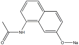 N-(7-Sodiooxy-1-naphtyl)acetamide Struktur