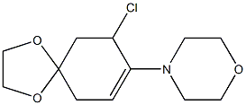 3-Chloro-4-morpholinospiro[cyclohexane-1,2'-1,3-dioxolan]-4-ene Struktur