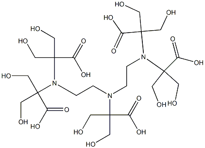 2,2,10,10-Tetrakis(hydroxymethyl)-3,6,9-tris(1-carboxy-2-hydroxy-1-hydroxymethylethyl)-3,6,9-triazaundecanedioic acid Struktur