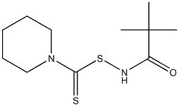 N-[Piperidino(thiocarbonyl)thio]pivalamide Struktur