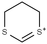 5,6-Dihydro-4H-1,3-dithiin-1-ium Struktur