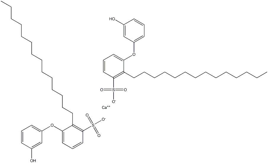 Bis(3'-hydroxy-2-tetradecyl[oxybisbenzene]-3-sulfonic acid)calcium salt Struktur