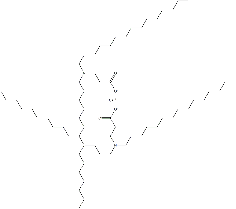 Bis[3-(dipentadecylamino)propanoic acid]calcium salt Struktur