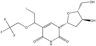 5-[1-(2,2,2-Trifluoroethoxy)-2-iodoethyl]-2'-deoxyuridine Struktur