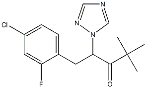 1-(4-Chloro-2-fluorophenyl)-4,4-dimethyl-2-(1H-1,2,4-triazol-1-yl)-3-pentanone Struktur