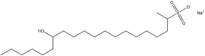 14-Hydroxyicosane-2-sulfonic acid sodium salt Struktur