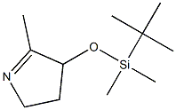 2-Methyl-3-(tert-butyldimethylsilyloxy)-4,5-dihydro-3H-pyrrole Struktur