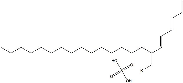 Sulfuric acid 2-(1-hexenyl)heptadecyl=potassium ester salt Struktur